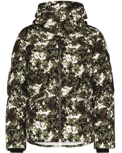 Moncler Piumino con stampa camouflage Blanc - Verde