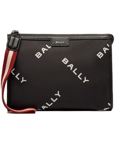 Bally Logo-print Clutch Bag - Black