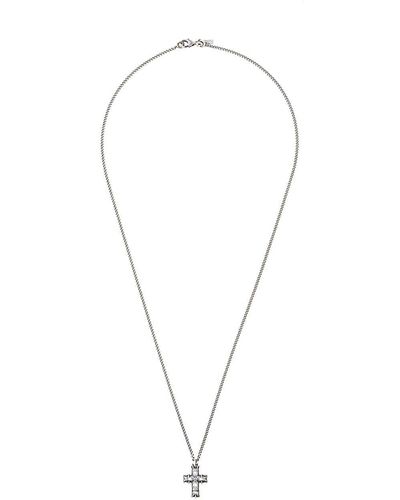 Emanuele Bicocchi Cross Pendant Necklace - Metallic