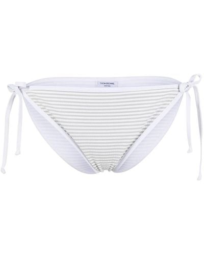 Thom Browne Stripe-pattern Bikini Bottoms - White