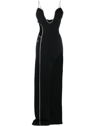 Philipp Plein Mouwloze Maxi-jurk - Zwart
