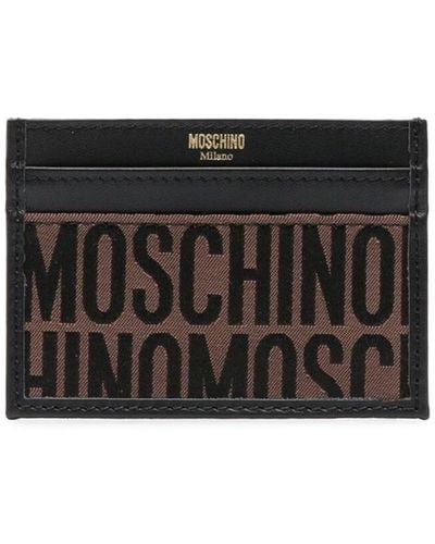 Moschino Kartenetui mit Monogramm - Weiß