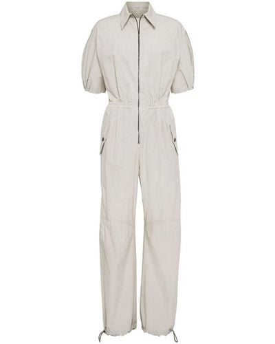 Brunello Cucinelli Jumpsuit mit weitem Bein - Weiß