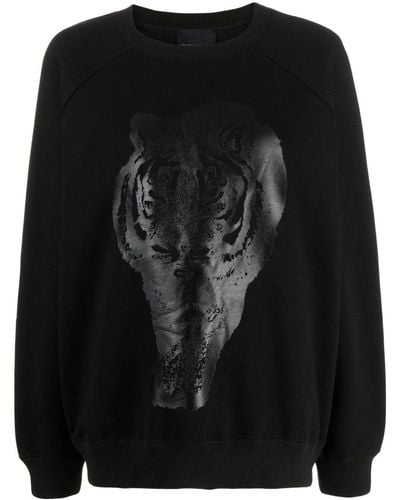 Cynthia Rowley Graphic-print Cotton Sweatshirt - Black