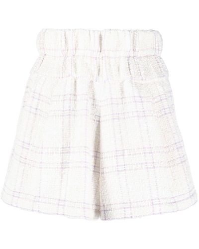 IRO Tweed-Shorts mit hohem Bund - Weiß
