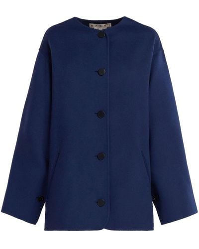 Marni Button-up Coat - Blue