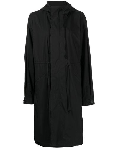 Yohji Yamamoto Hooded Parka Coat - Black