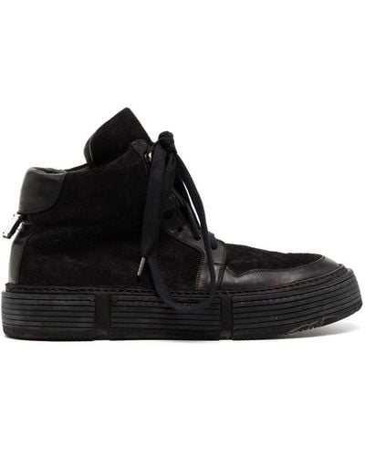 Guidi Horse Reverse Lace-up Sneakers - Black