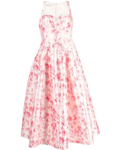 Philosophy Di Lorenzo Serafini Floral-print Midi Dress - Pink