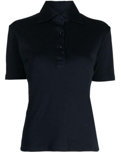 Giuliva Heritage The Daphne Cotton Polo Shirt - Black