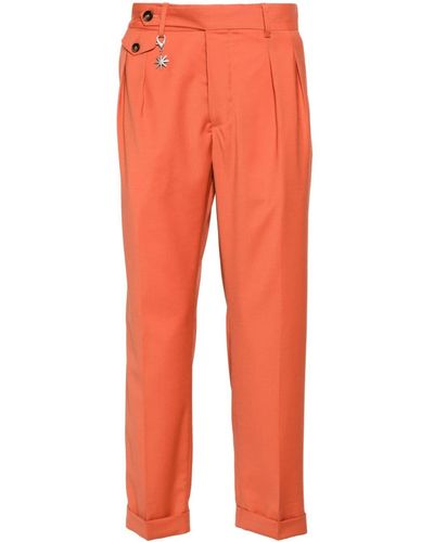 Manuel Ritz Pantalon chino plissé - Orange