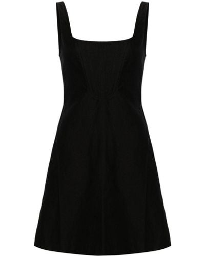 Stella McCartney Square-neck Corset-style Minidress - Black