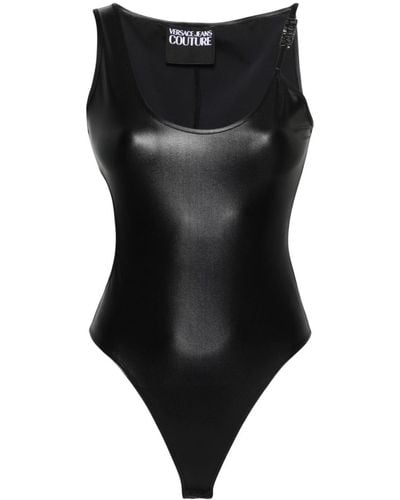 Versace Logo-lettering Bodysuit - Black