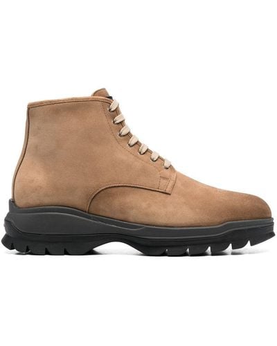 Santoni Ankle lace-up fastening boots - Marrón