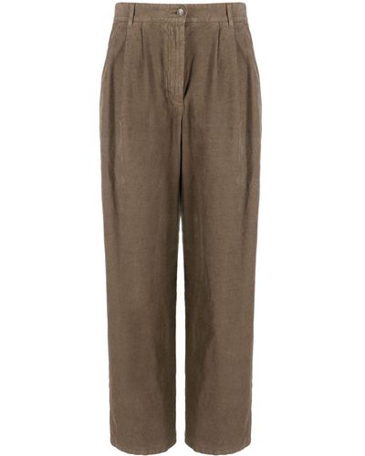 The Row Pantalon en velours côtelé à coupe ample - Neutre