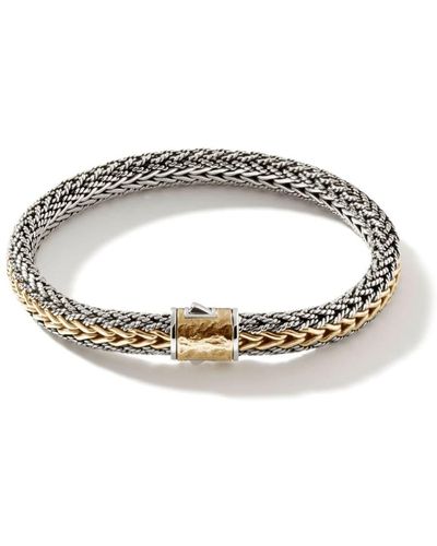 John Hardy 18kt Yellow Gold And Sterling Silver Icon Reversible Bracelet - Metallic