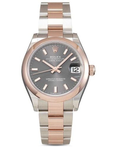 Rolex 2023 Ongedragen Datejust Horloge - Wit