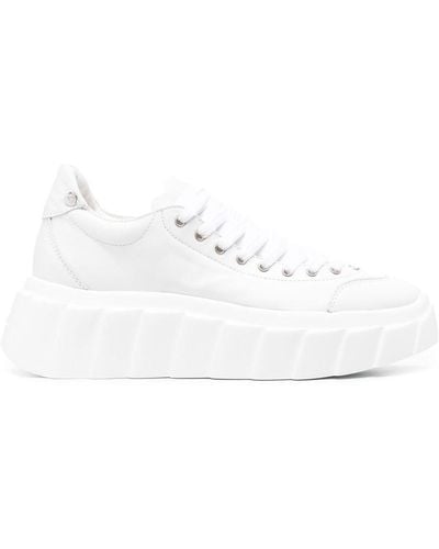 Agl Attilio Giusti Leombruni Blondie Ties Leather Sneakers - White