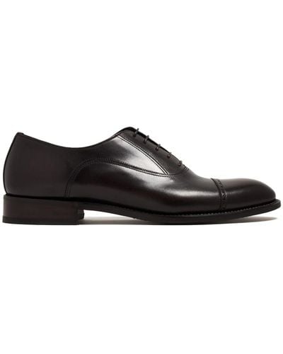 Barrett Lace-up Leather Oxford Shoes - Black