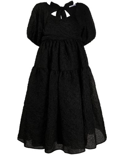 Cecilie Bahnsen Ammi Flared Midi Dress - Black