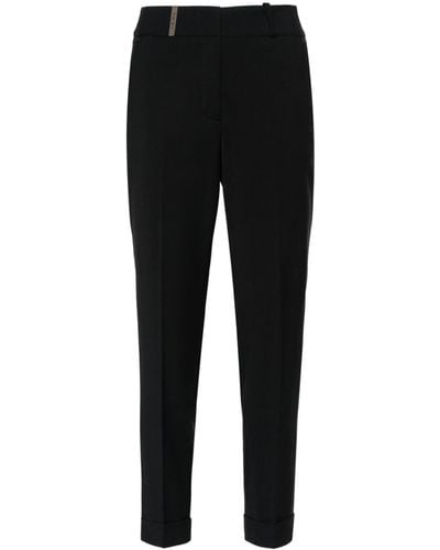 Peserico Pressed-crease Tailored Pants - Black