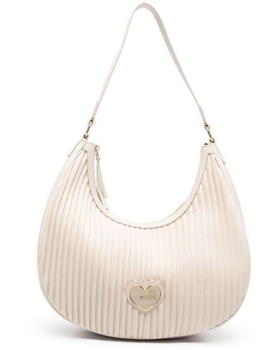 Love Moschino Ribbed Shoulder Bag - White