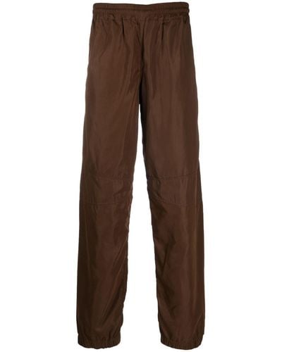RANRA Elasticated-waist Track Trousers - Brown