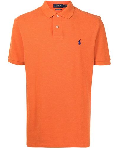 Polo Ralph Lauren Poloshirt mit aufgesticktem Logo - Orange