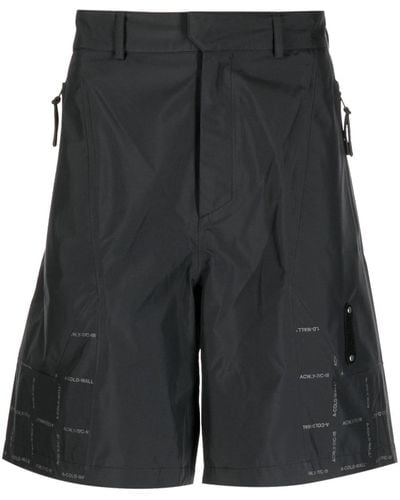 A_COLD_WALL* Shorts Grisdale Storm con stampa - Nero