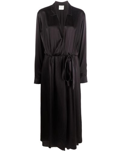 Forte Forte Midi-jurk Met Gestrikte Taille - Zwart