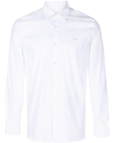 Lacoste Logo-patch Cotton Blend Shirt - White