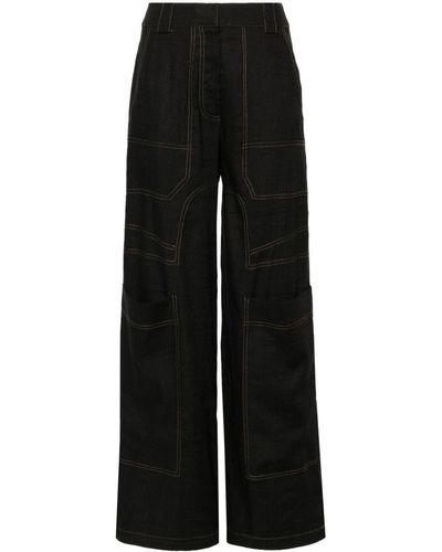 Cult Gaia Wynn Cargohose mit hohem Bund - Schwarz