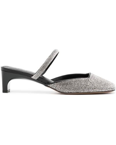 SCHUTZ SHOES Mules Bertie 50mm in pelle - Bianco