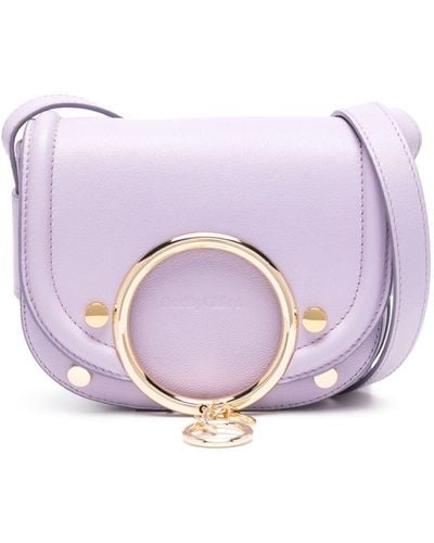 See By Chloé Mara Leather Crossbody Bag - Purple