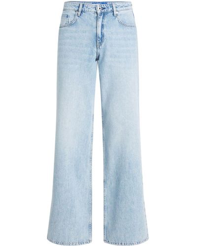 Karl Lagerfeld Jeans a gamba ampia - Blu