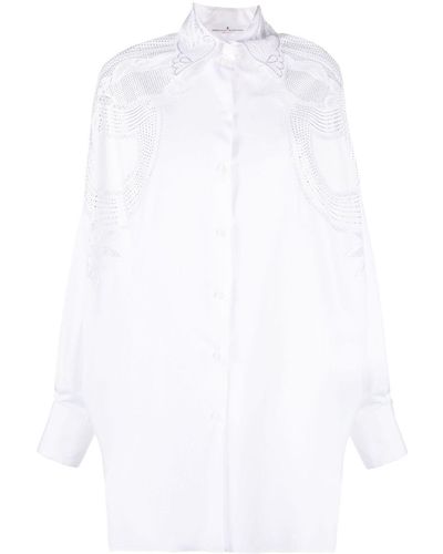 Ermanno Scervino Lace-detailing Cotton Shirt - White