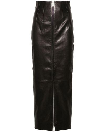 Khaite Ruddy Leather Maxi Skirt - Black