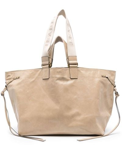 Isabel Marant Wardy Leather Tote Bag - Natural