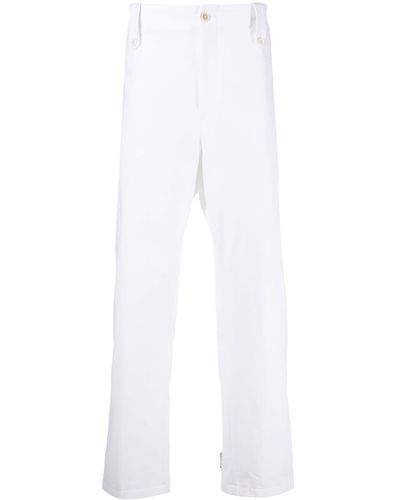 Alexander McQueen Pantalon à coupe droite - Blanc