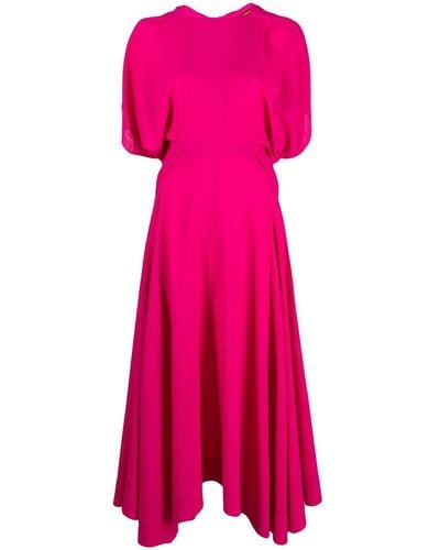 Colville Gedrapeerde Midi-jurk - Roze