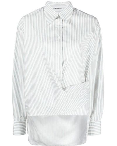 Low Classic Striped Long-sleeve Shirt - White