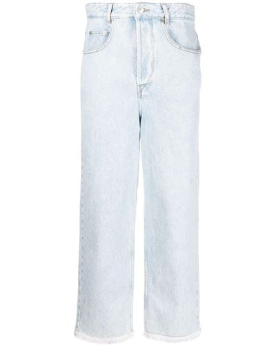 Isabel Marant Cropped-Jeans mit hohem Bund - Blau