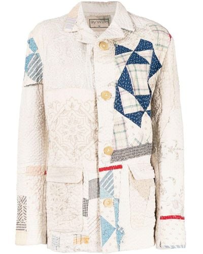 By Walid Patchwork-design Jacket - Natural