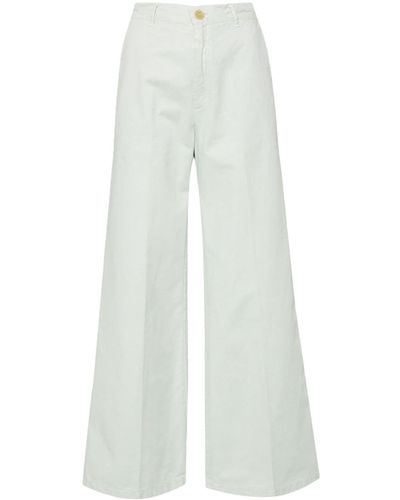 Forte Forte Pantalon en coton à coupe ample - Blanc
