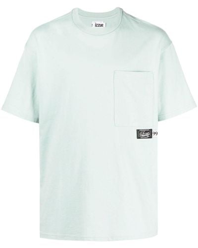 Izzue T-shirt Met Print - Blauw