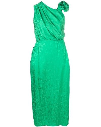 MSGM Jacquard-print Sleeveless Dress - Green