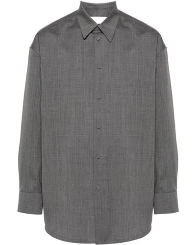 Jil Sander Textured wool overshirt - Grau