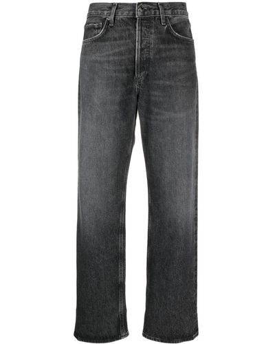 Agolde Cropped-Jeans mit hohem Bund - Grau