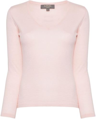 N.Peal Cashmere Imogen Cashmere Sweater - Pink