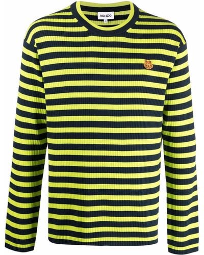 KENZO Horizontal-stripe Sweater - Yellow